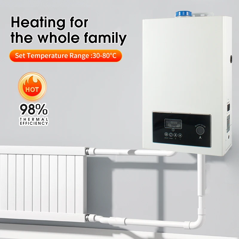 Hot Water Output Central Heating New 380V Industrial Vertical Electric Water Tube Boiler System Stainless Steel 98% Efficiency