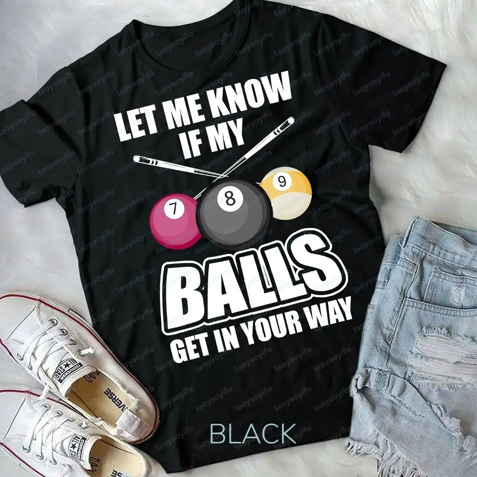 Why I Lose At Billiards Pool Player Sport Snooker Funny Design Unisex T-Shirt Streetwear Outdoor Clothing Short-sleev Summer Tee