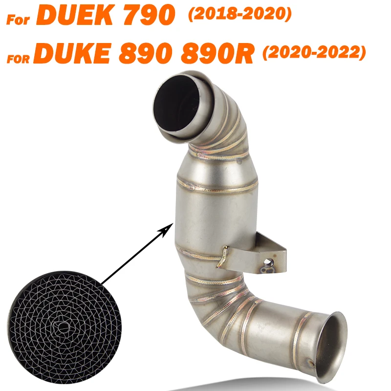 For DUKE 790 For Duke 890 890R For KTM 790 Adventur R For KTM790 R Rally Motorcycle Modify Mid Link Pipe Catalyst Exhaust Escape