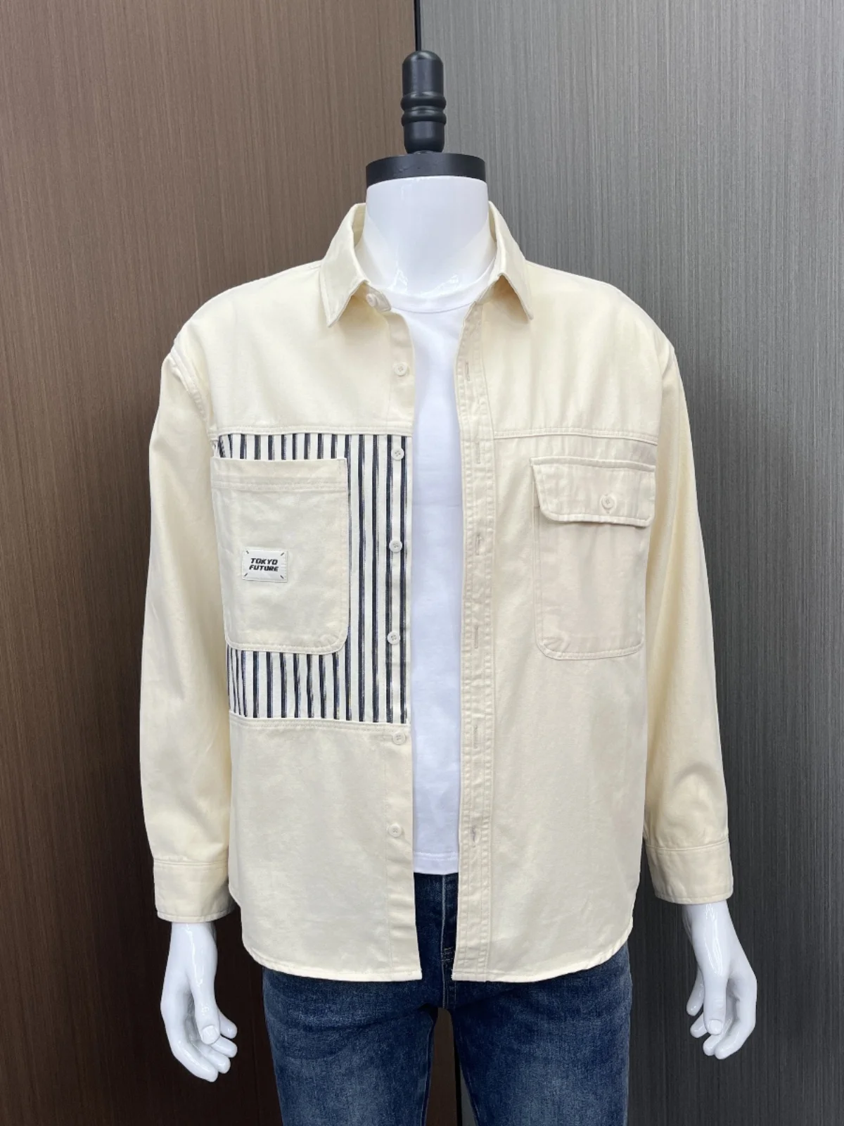 

Faionable Long Sve Casual irt for Men Spring Autumn High End Trendy Cotton Breathable Youthful Sle Button down