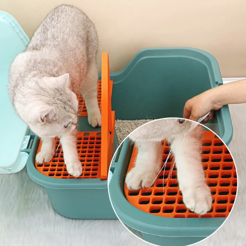 Hidden Tray Toilet Cat Bedpans Deodorization Playground House Cat Bedpans Covered Convenient Kedi Tuvaleti Pet Products RR50CB