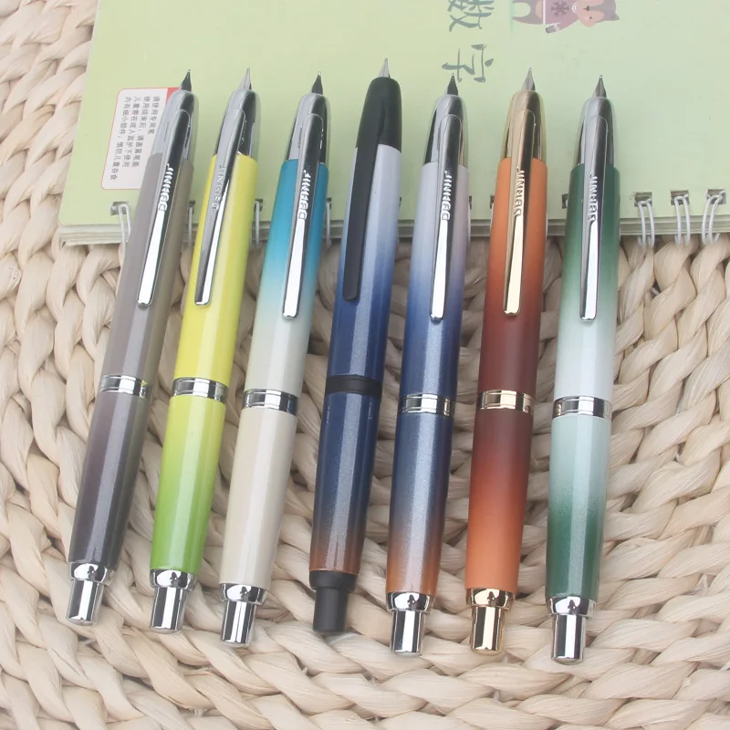 

Элегантная перьевая ручка Jinhao 10, градиентное розовое золото, выдвижное перо EF с конвертером, подарок для письма для женщин, учителей, каллиграфии