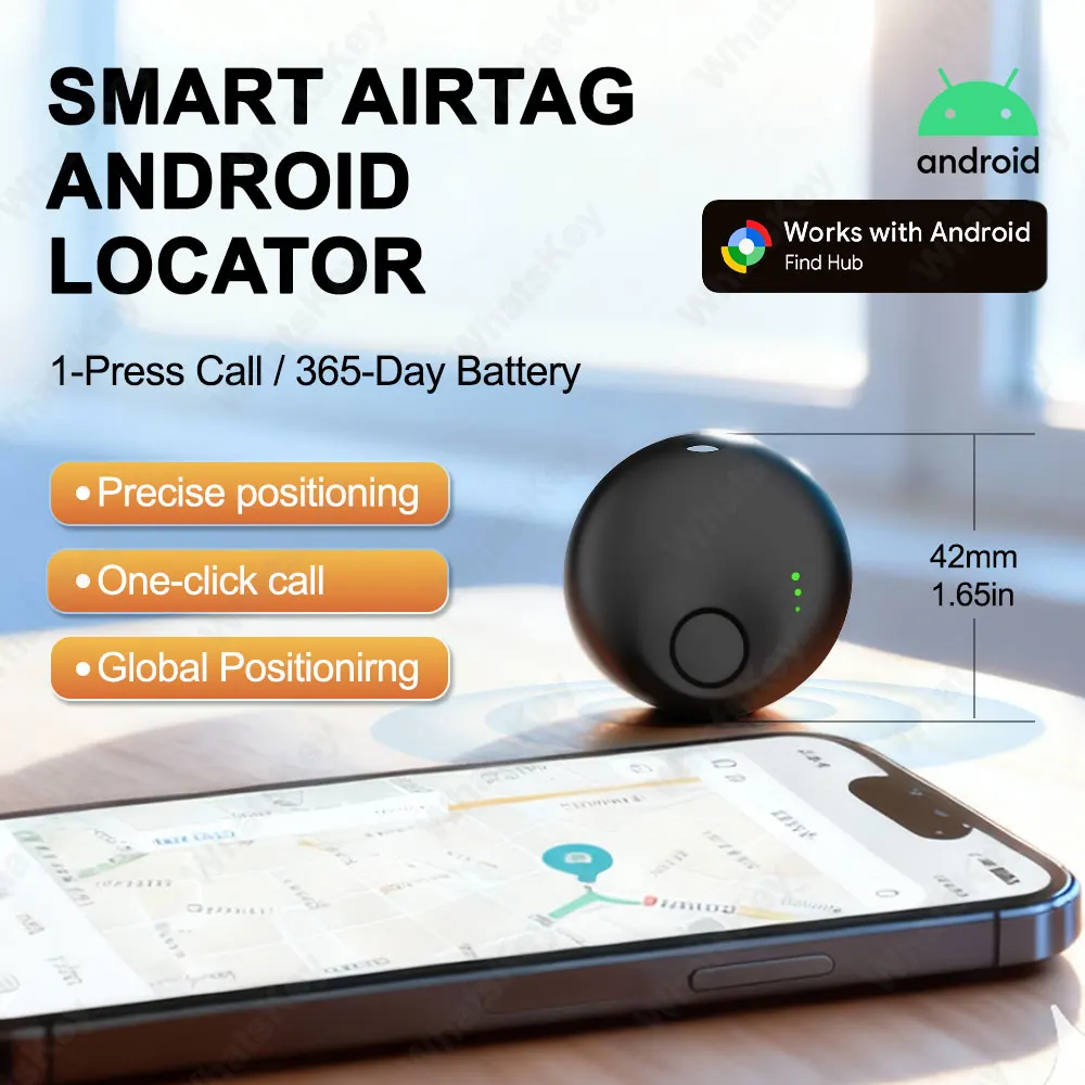 Android Air Tracker Tag Smart Bluetooth Tracker Tag Work With Google Find Hub APP Tracking Locator Device Item Finder for Keys