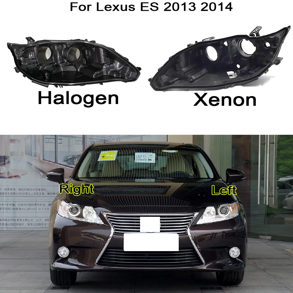 

Headlight Base Black Rear Shell For Lexus ES 2013 2014 Headlight Base Replacement Headlamp House Headlight Black Back Rear Shell