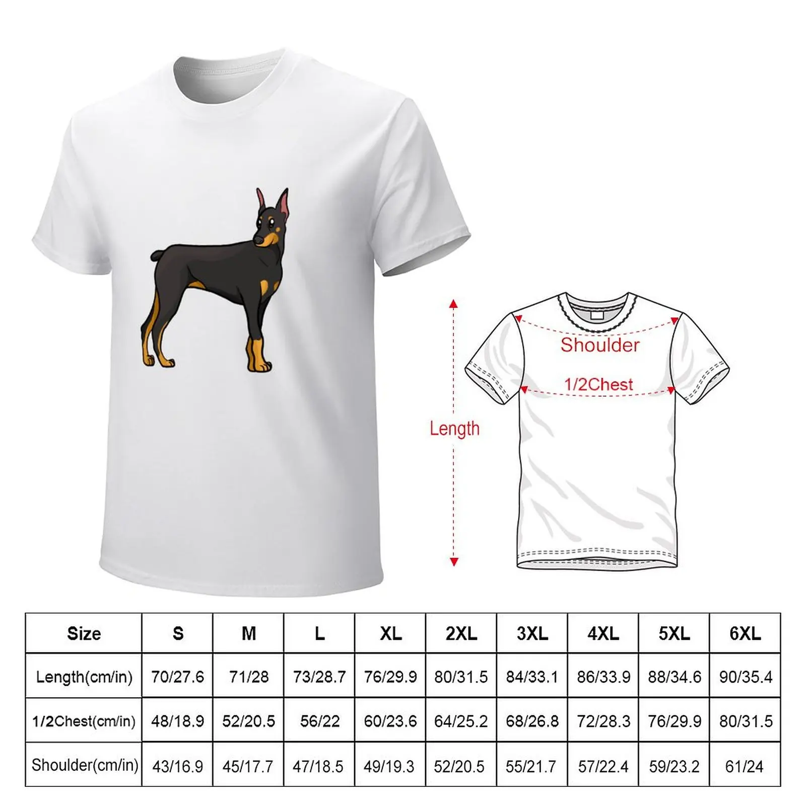 Doberman T-Shirt Aesthetic clothing customs sports fans animal prinfor boys fitted t shirts for men