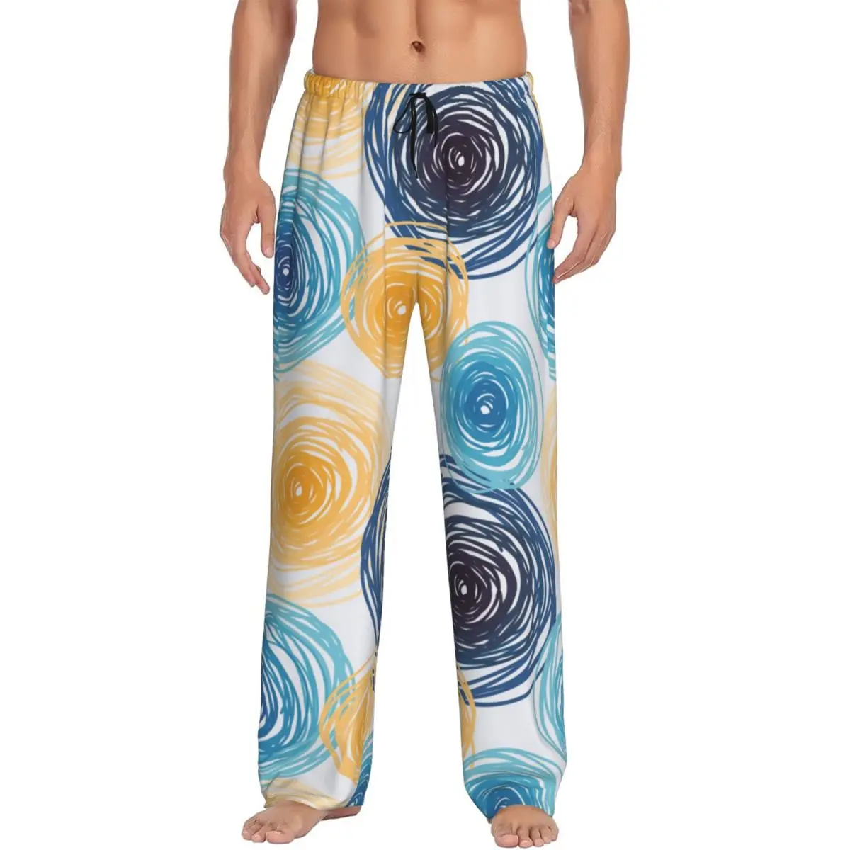 Bunte Kreise abstrakte Fliese Männer schlafen Hosen männliche Lounge-Hosen Herren Pyjama-Hosen