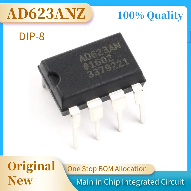 10PSC Original Product DIP AD623 AD623ANZ DIP-8 Instrumentation Amplifier Chip