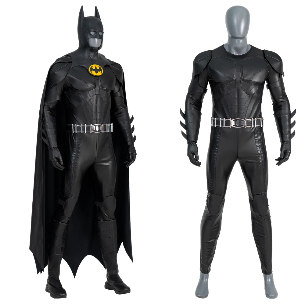 Nuevo disfraz de murciélago de alta calidad, disfraz de película negra, traje de Cosplay de murciélago Flash, disfraz de murciélago Keaton, traje y accesorios de Bruce