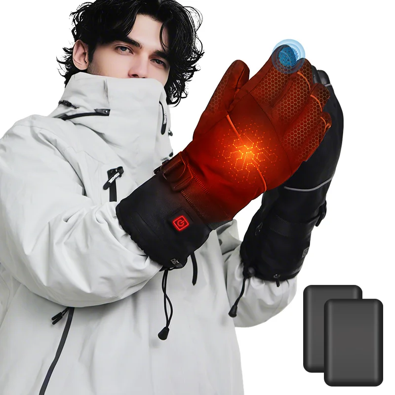 2026 Rechargeable Touchscreen Heated Gloves for Men Women for Motorcycle Working  Hiking Camping Skiing