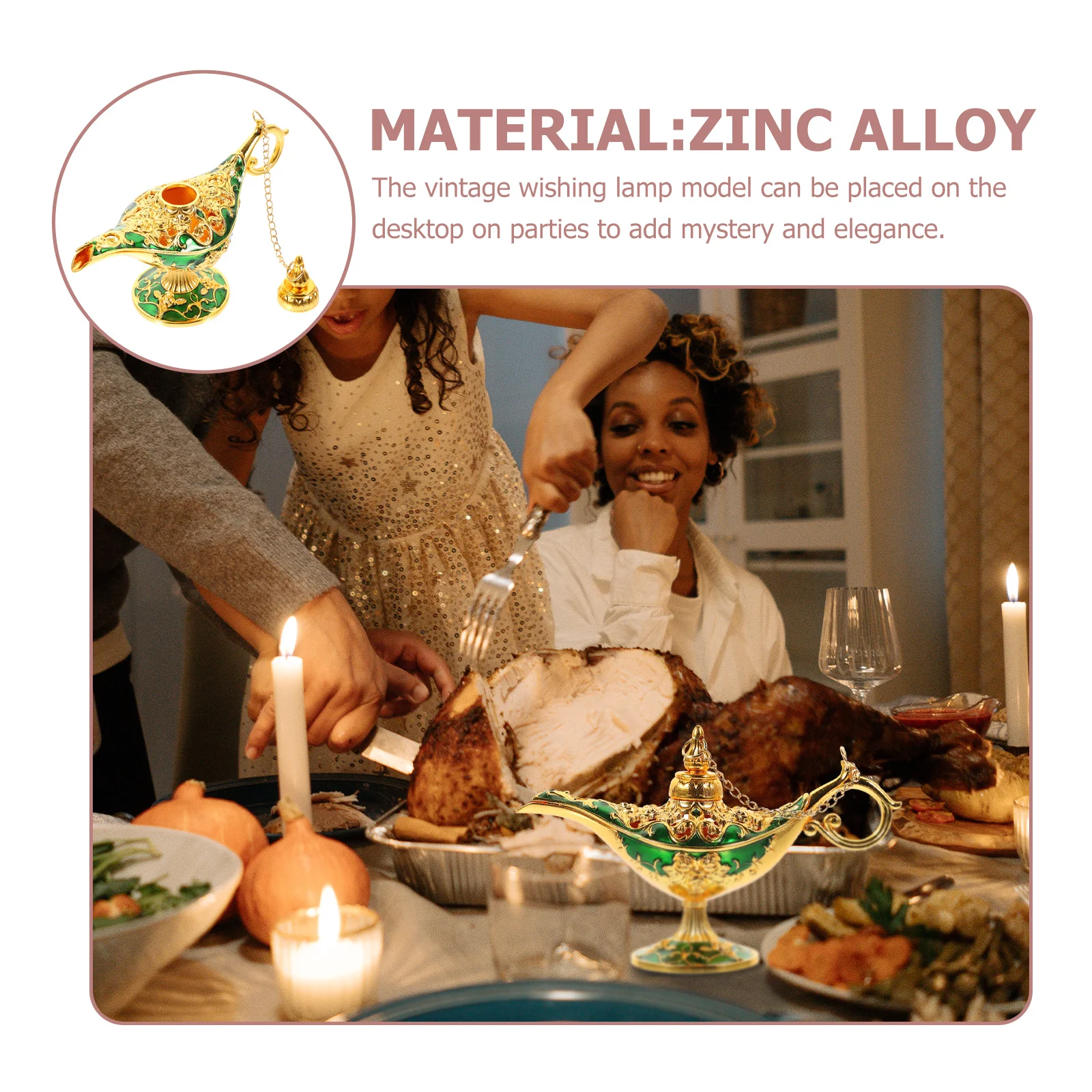 

Vintage Ornament Retro Metal Desktop Decor Home Party Decoration Creative Charm Zinc Alloy Adornment Fade