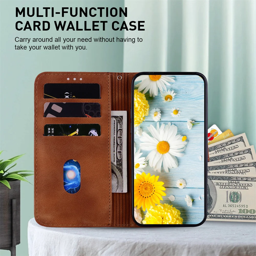 lily Flower Emboss Case For Huawei P50 P40 P30 P20 P10 Mate 30 20 Lite Pro Magnet Card Slot Wallet Leather Flip Book Case Cover