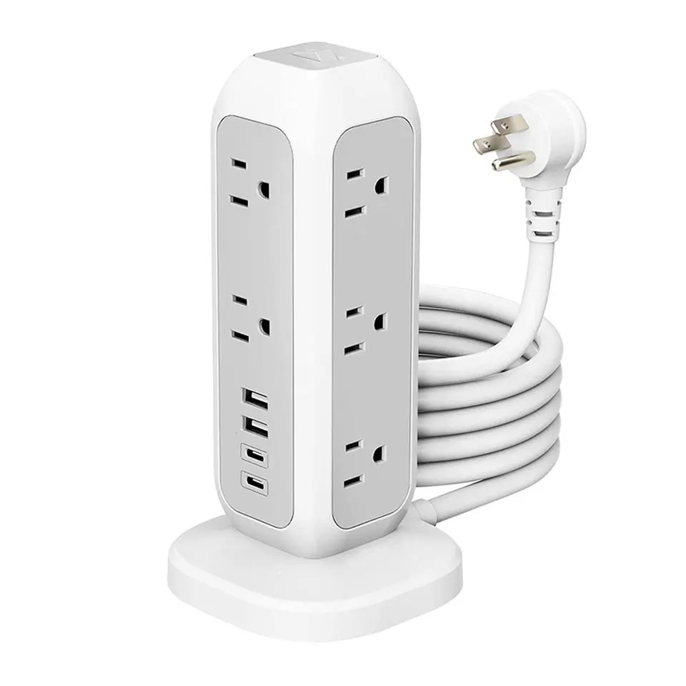 Multi Plug Usb c Power Strip Cube Surge Protectorextention Socket