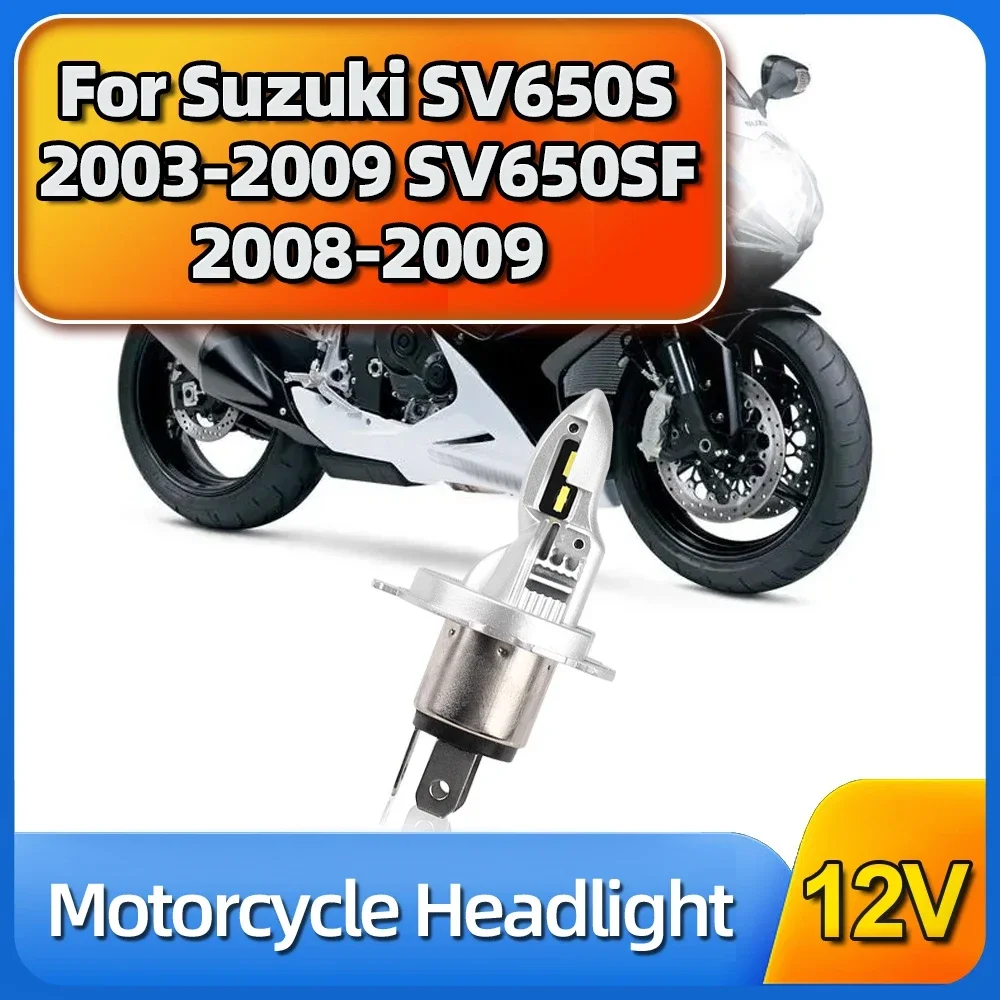 

1PC H4 Led Bulb Headlight Motorcycle Lamp 12v 50W 6000K Hi/Lo For Suzuki SV650S 2003 2004 2005 2006 2007-2009 SV650SF 2008 2009