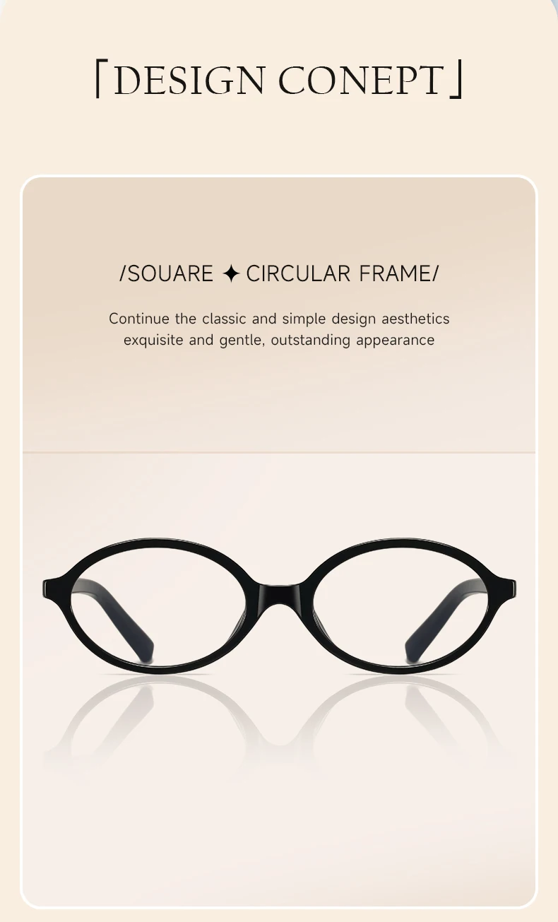 2025 BEAU FIVE Neue photochrome Retro-High-End-Brille mit ovalem Rahmen für Damen – schlankmachend und geeignet für natürliche Aussichten F102 – Detail 2