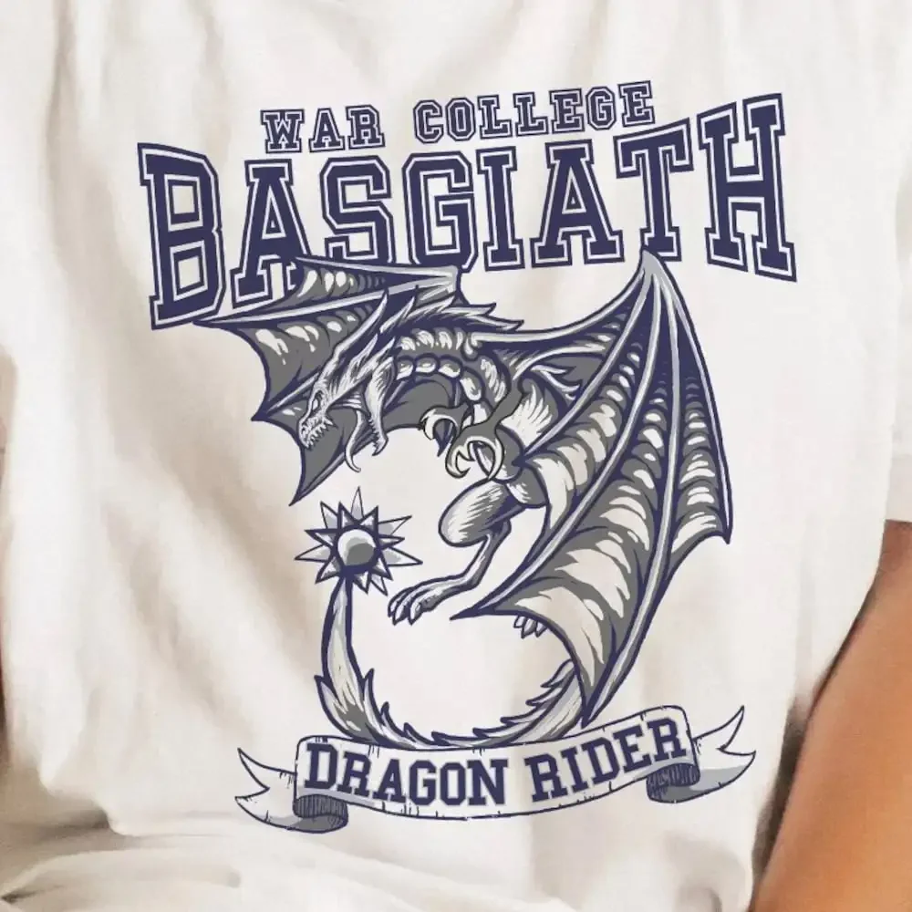 Basgiath War College T Shirt Fourth Wing Rebecca Yarros Empyrean Series Booktok Dragon Rider Violet Sorrengail Xaden