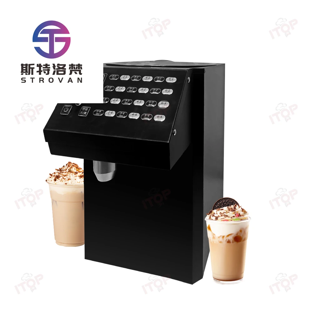 STLW JW آلة كمية الفركتوز الأوتوماتيكية بالكامل الدقة التجارية 16 خلية الكمية متر آلة الفركتوز الحليب الشاي