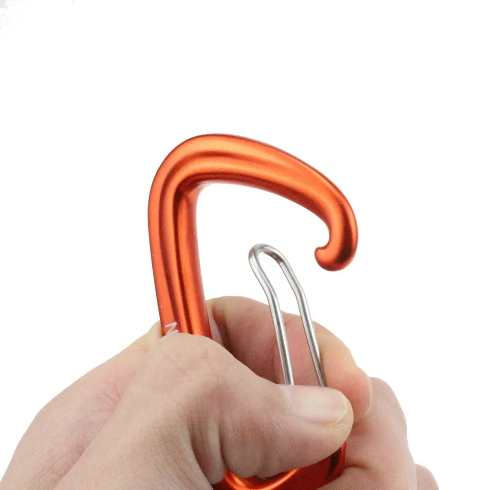 Professional Climbing Carabiner D Shape Mountaineering Buckle Hook 12KN Safety Lock Outdoor Climbing Equipment Accessory