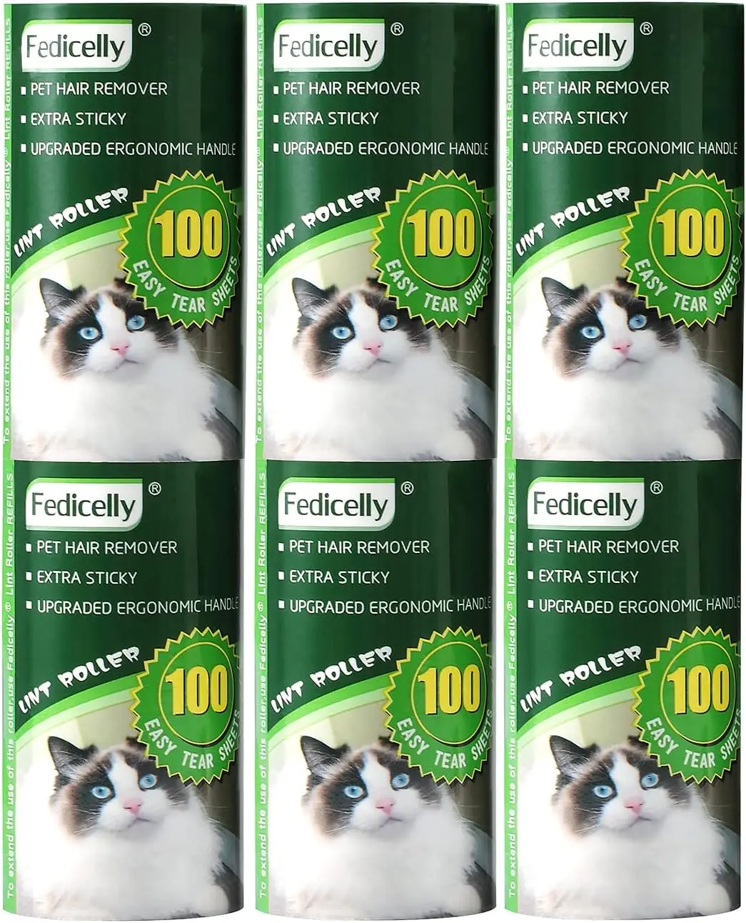 Extra Sticky Lint Roller Refills, 600 Sheets Mega Value Pack for Pet Hair, Clothes, Furniture