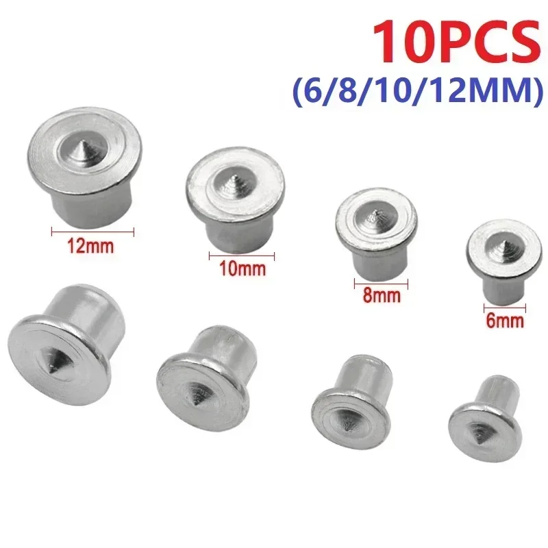 10Pcs Dowel 센터 포인트 핀 6/8/10/12mm 목재 목재 마커 구멍 Tenon 센터 목공 Tenon 센터 위치 핀 Dowel