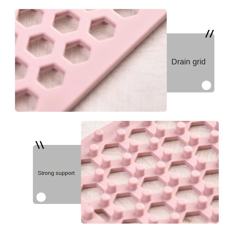 Large Size Silicone Kitchen Hollow Sink Mat Non-Slip Heat Insulation Drain Open Sink Desk Mat