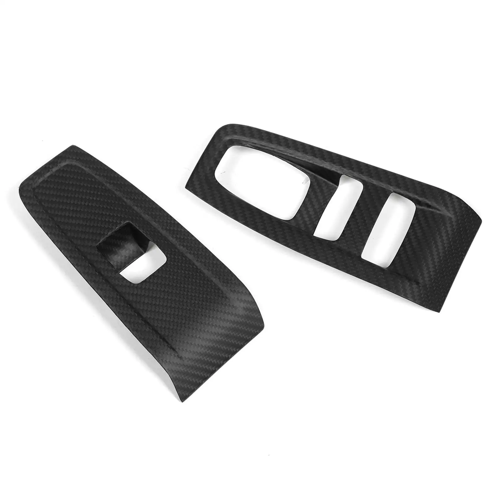 

2 Pcs Window Control Panel Cover Dry Carbon Fiber Glass Lift Button Decoration Frame Sticker for Toyota GR86 Subaru 2022+