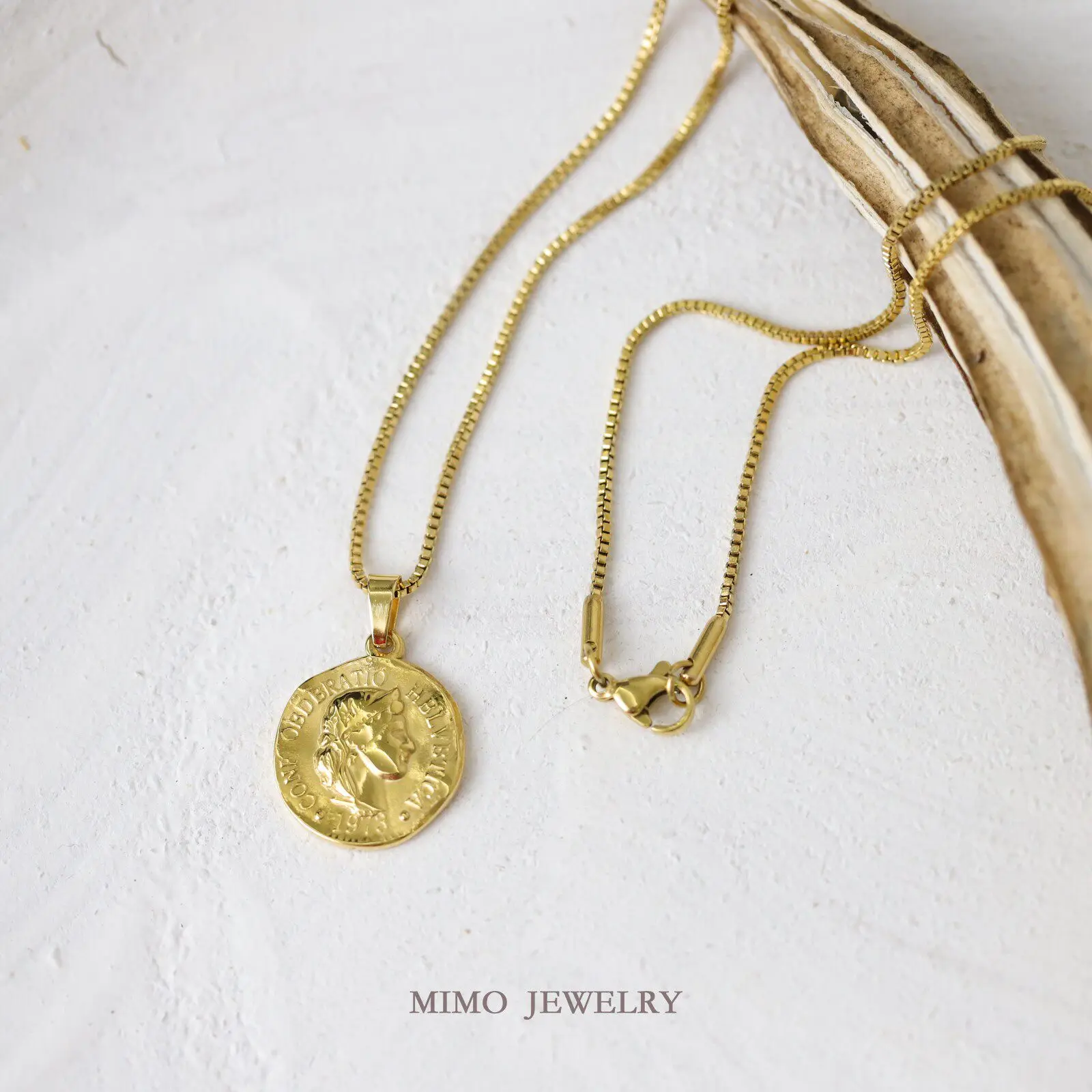 

1pcs Titanium Steel Gold-plated Portrait By The Waves Charms Pendant For Jewelry Making DIY Bracelet Accessories Findings