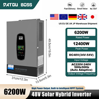 DATOUBOSS 6200W PureSineWaveInverter Supports GridBatterySolarPanel ConnectionCircuitBreaker Protection 48VSolar Hybrid Inverter