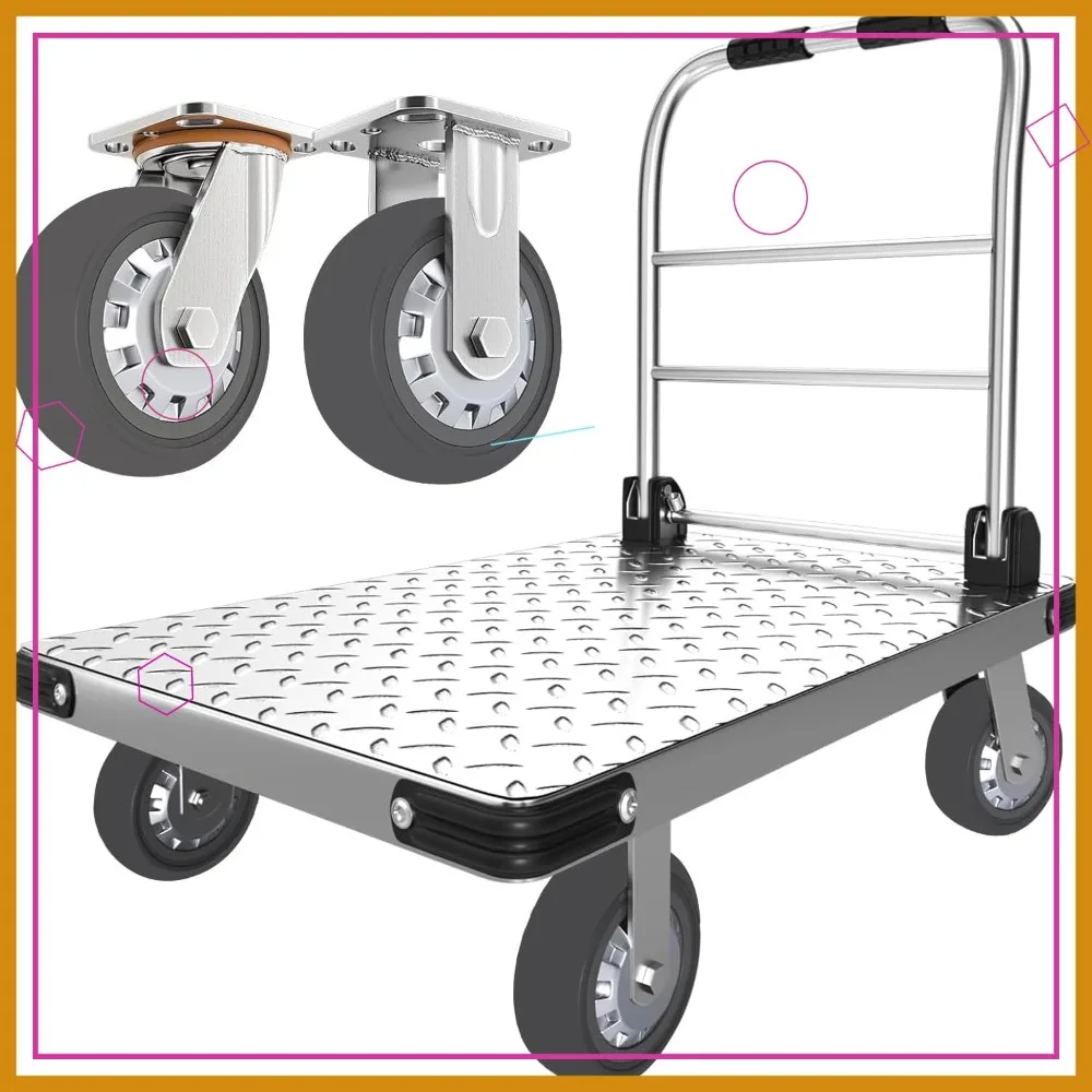 

Складная тележка для тяжелых условий эксплуатации, 2200 фунтов, складная ручная тележка для перемещения и подъема