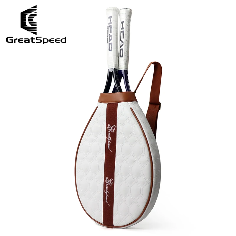 High Quality Tennis Racquet Bag RH1-2 Squash Tennis Badminton Rackets Bag Youth Tennis Sporting Shoulder Bags Portable PU Tenis