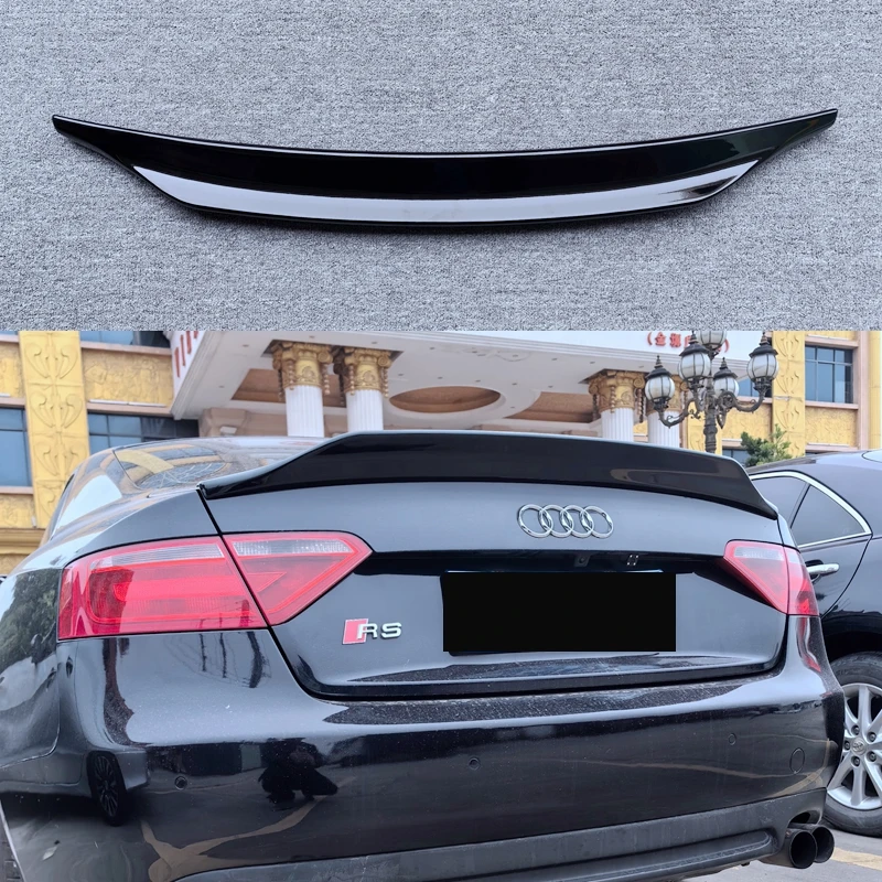 

Для Audi A5 S5 B8 2 Door Coupe 2007-2016 CAT Duckbill Style Автомобильный задний багажник, спойлер для губ, крыло, задняя крыша, бампер, спойлер