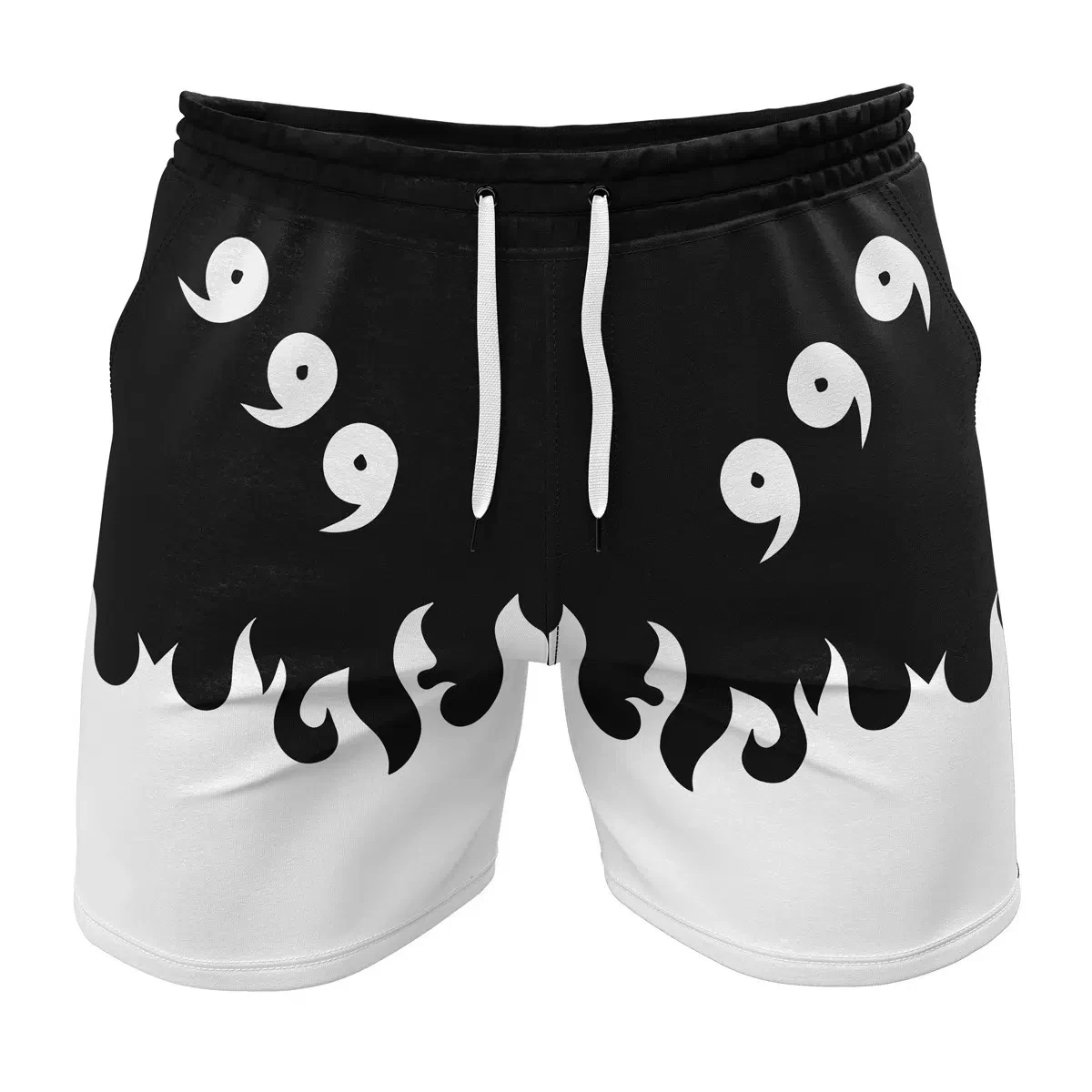 Naruto Anime Shorts Kurama Six Paths Sage Mode Flame Magatama 3D Print Adult Kdis Harajuku Streetwear Cosplay Beach Gym Shorts