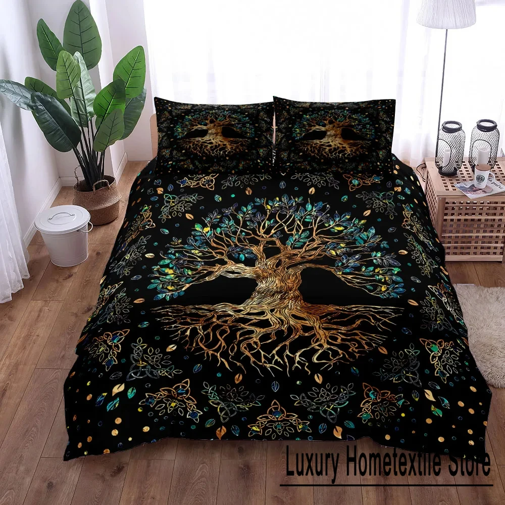 

Yggdrasil Tree of Life Duvet Cover Set King Queen Double Twin Single Bed Linen Set Customized quilt cover