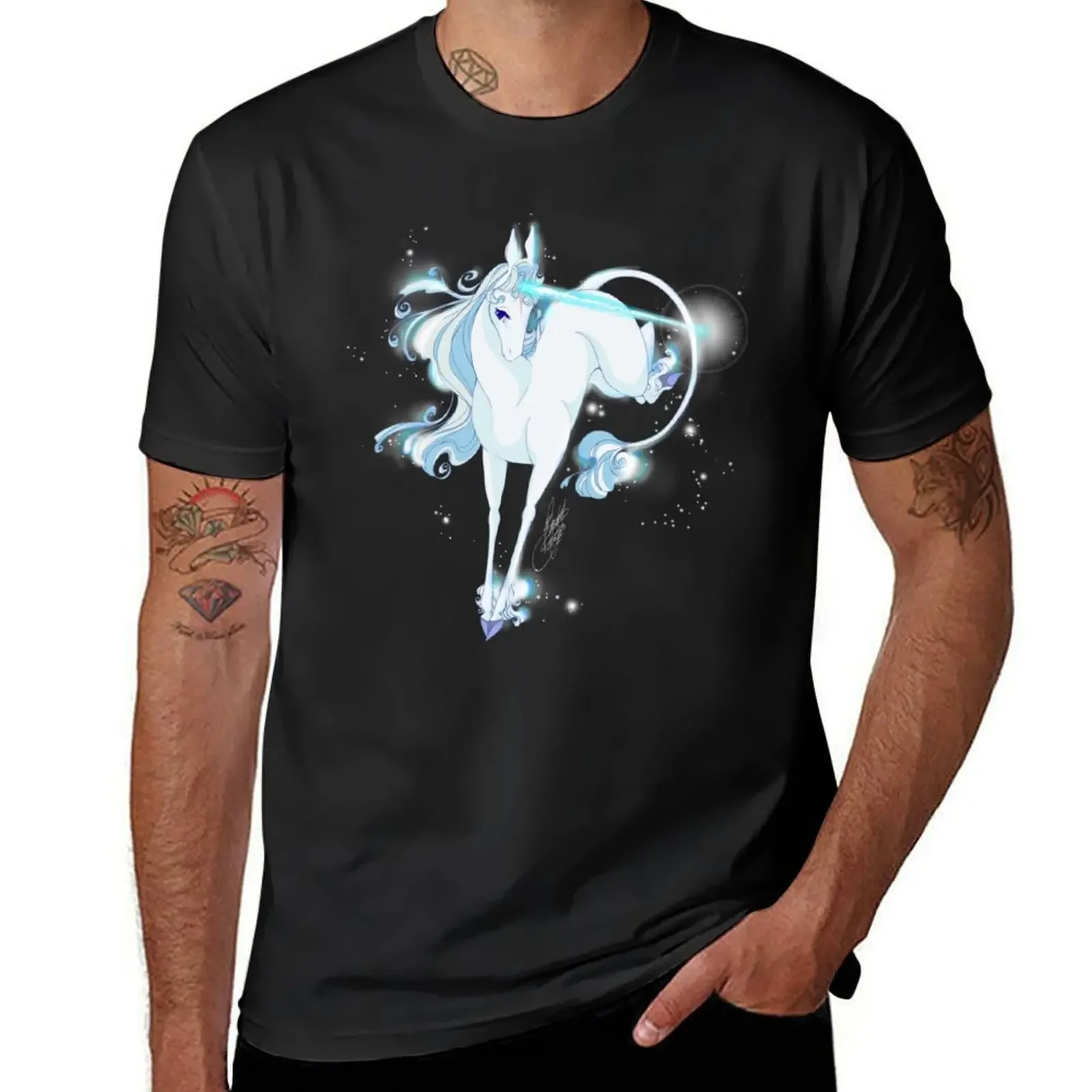 The last Unicorn - Try to go home - Glimmer Version T-Shirt heavyweights rapper graphic tees plain black t shirts men