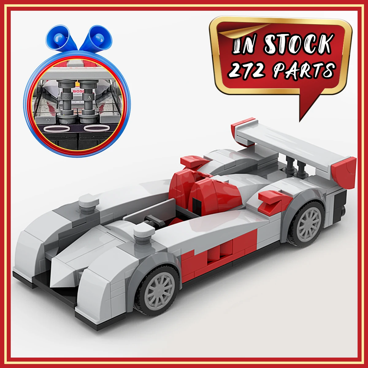 

NEW High-Speed Racing Sports Car Building Blocks Kit, MOC-204567 DIY Assembly Model Set, Creative Bricks Toy Gift for Kids Boys