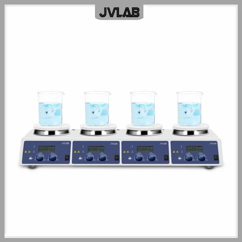 Magnetic Hotplate Stirrer 4-Position LCD Digital Magnetic Stirrer MS-H340-S4 Can Be Use For Soxhlet Extraction Vol. 10L*4