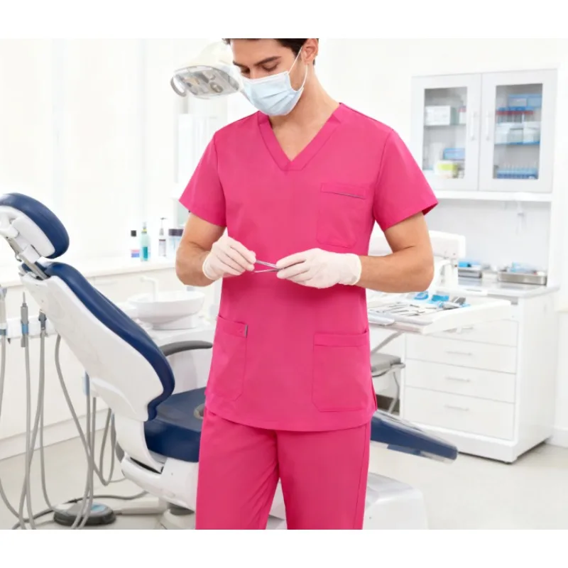 

Женская медицинская форма, хирургический скраб-костюм с прямыми брюками для медсестры и врача