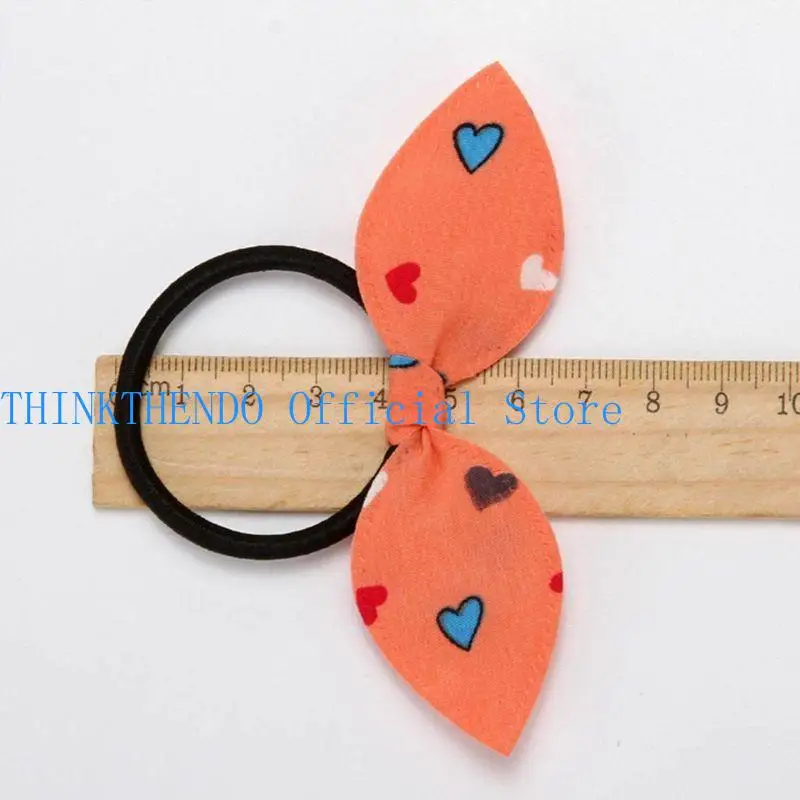 

39BB Elastic Rubber Band Hair Ties Rabbit Ears Headband Girls Ponytail Holder