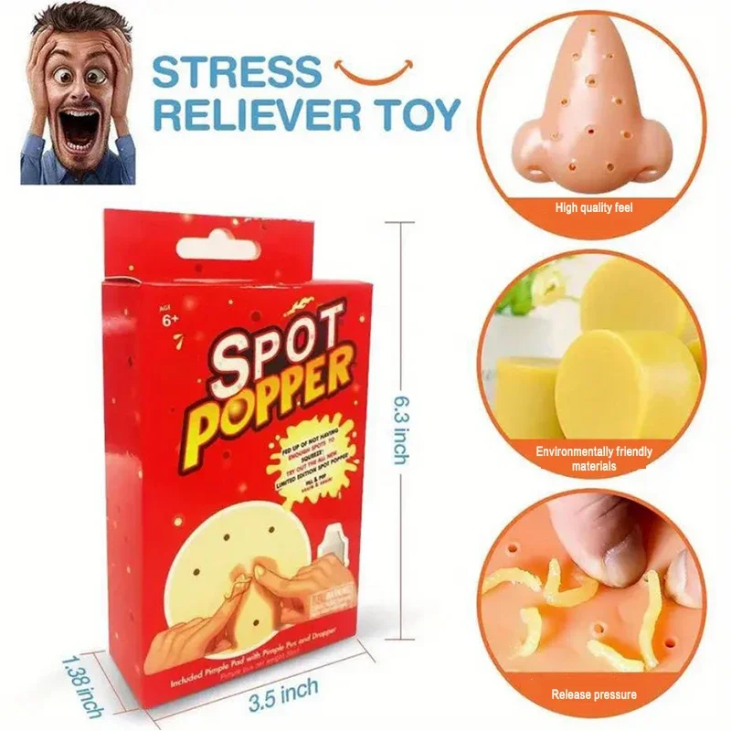 Pimple Toy Nose Toys Squeeze Acne Toys Nose Pimple Popping Stress Relief Novelty Toy Squeeze Acne Toy