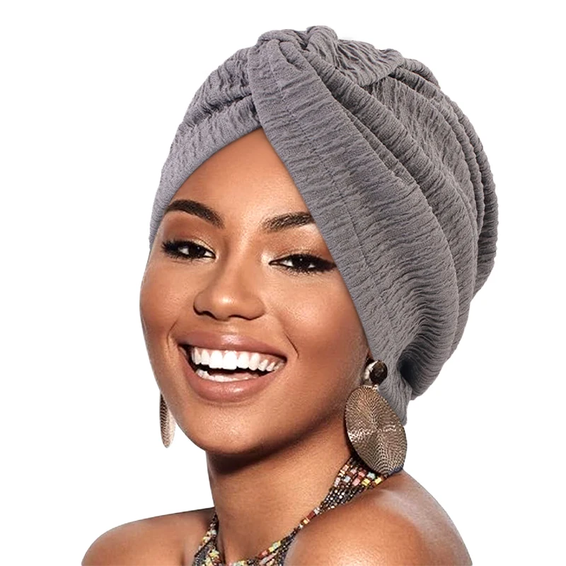 New Women Muslim Twist Turban Cap Wrap Head Scarf Elastic Head Wrap Headwear Bandanas Lady Hair Hats Beanie islamic underscarf