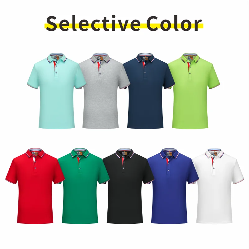 Summer advertising shirt design Polo shirt with lapel brand embroidery Customized logo for fashionable tops Corporate Group DIY