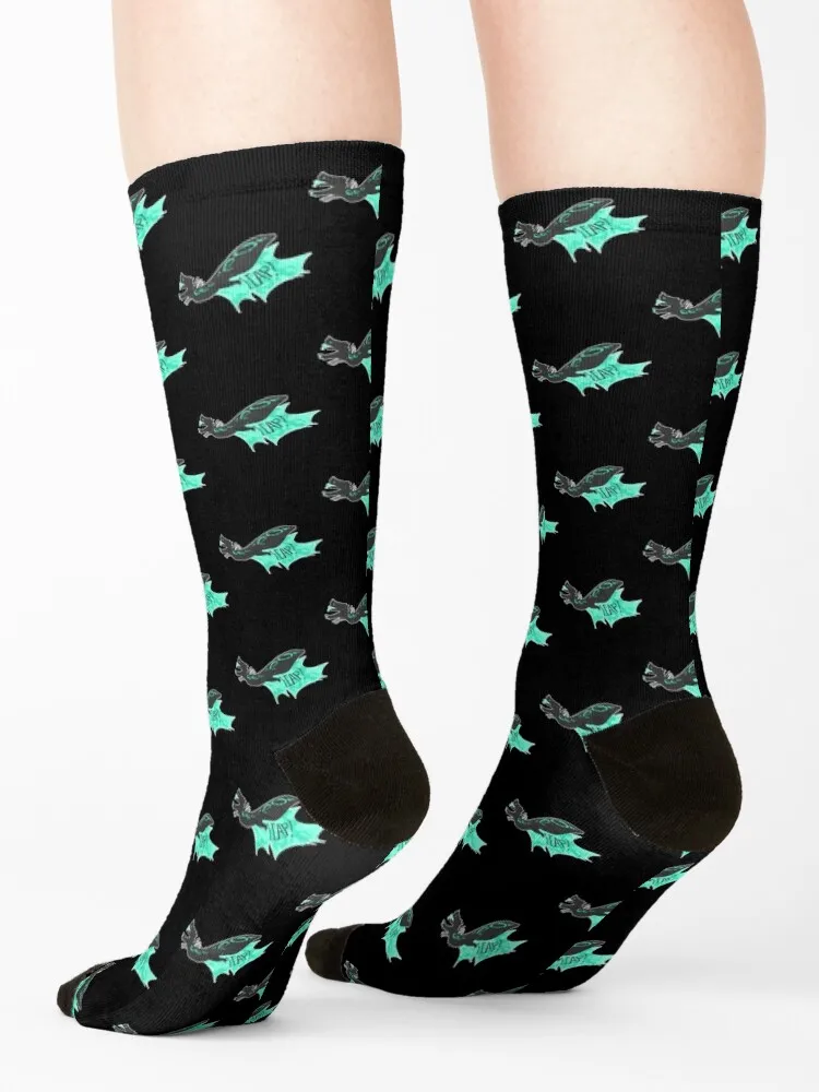 cyan lizard rain world Socks loose Sports man Christmas Socks For Man Women's