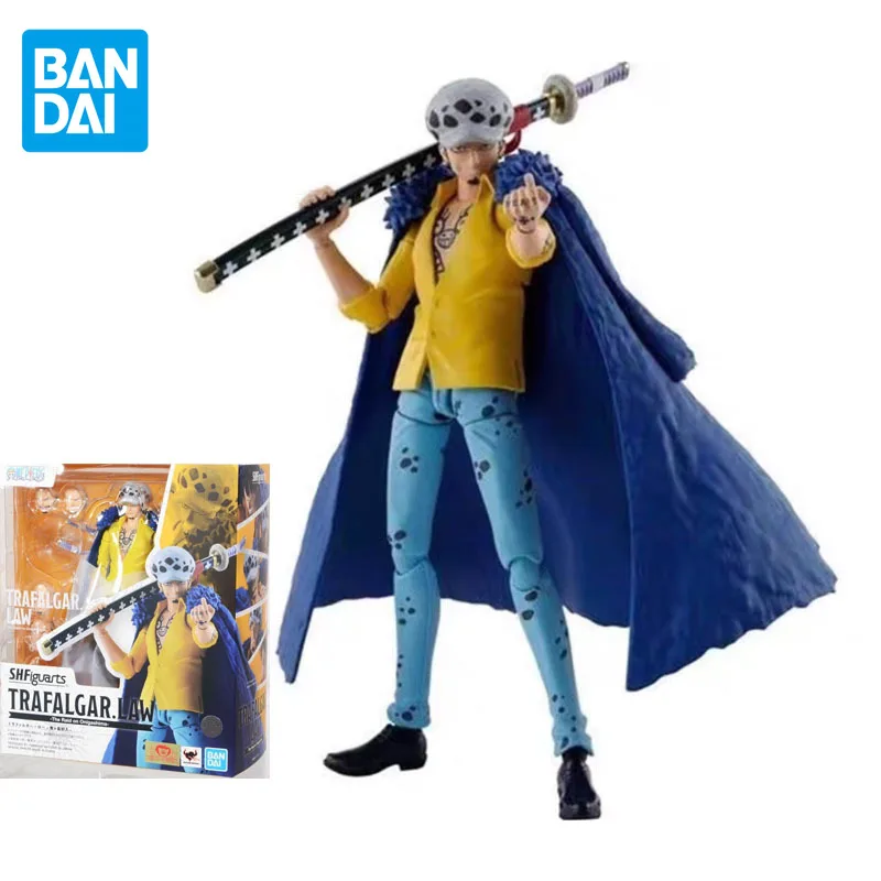 

BANDAI Original S.H.Figuarts One Piece Anime Figure Trafalgar D Water Law joints Movable Action Figure Toys For Boys Girls Gift