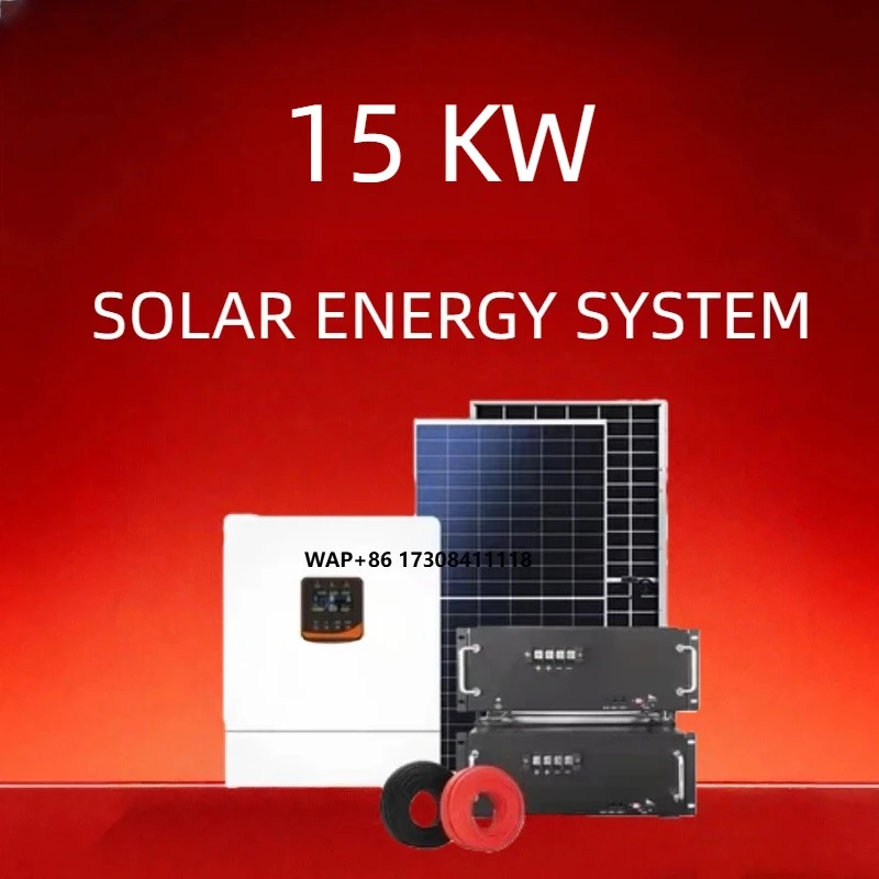Complete Set Hybrid Solar Energy Storage System 10KW 15Kw Hybrid Solar Energy Power System Kit for Home