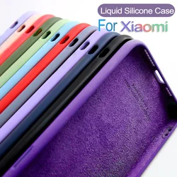 Liquid Silicone Case For Xiaomi Mi 13T 12T 11T 11 Lite 5G NE 14 13 POCO X3 NFC X4 X5 F3 F4 GT F5 Pro Soft Shockproof Full Cover