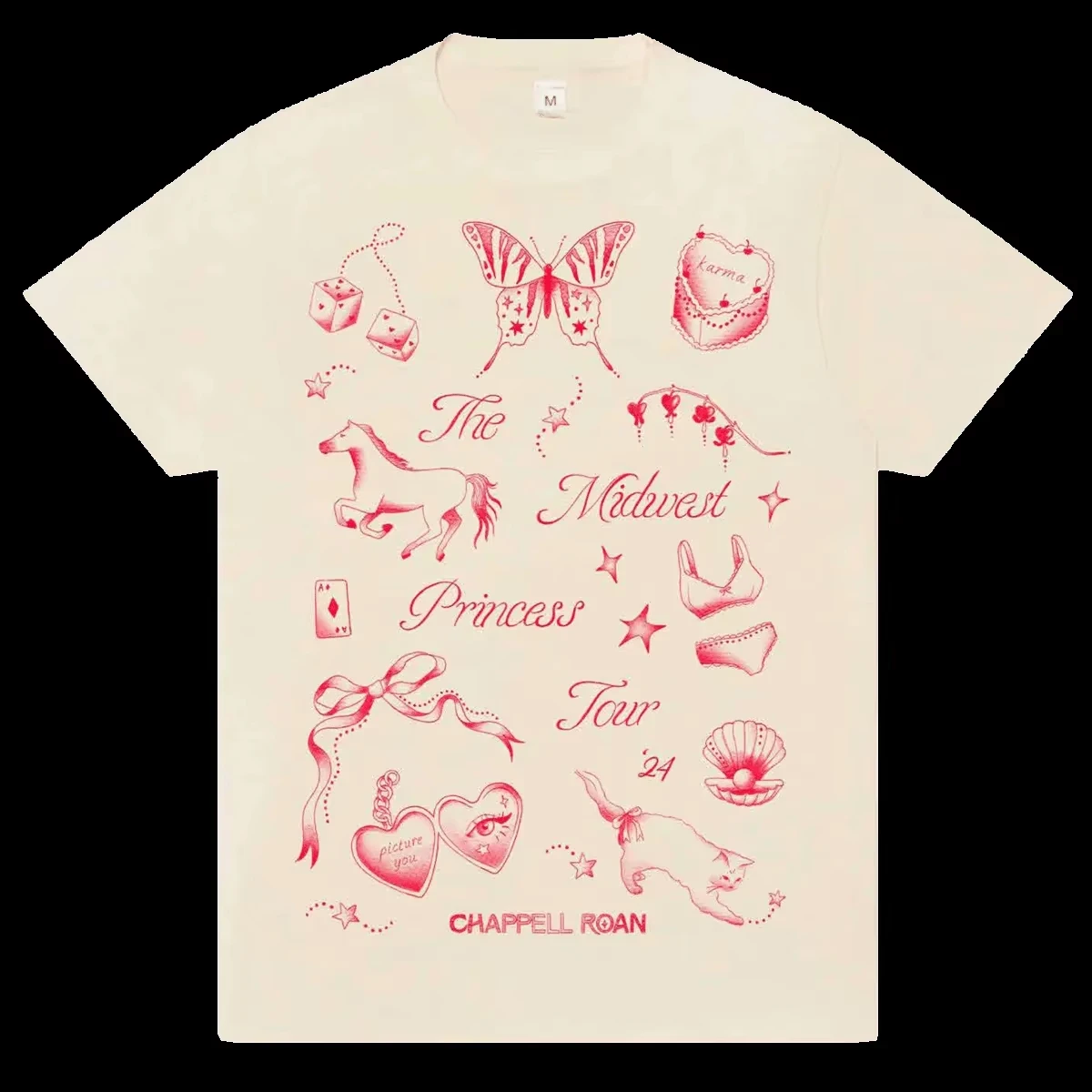 

Chappell roan Midwest Princess 2024 Tour Tee Women New Song 100_ Cotton Tees Round Neck Short Sleeve Free shipping