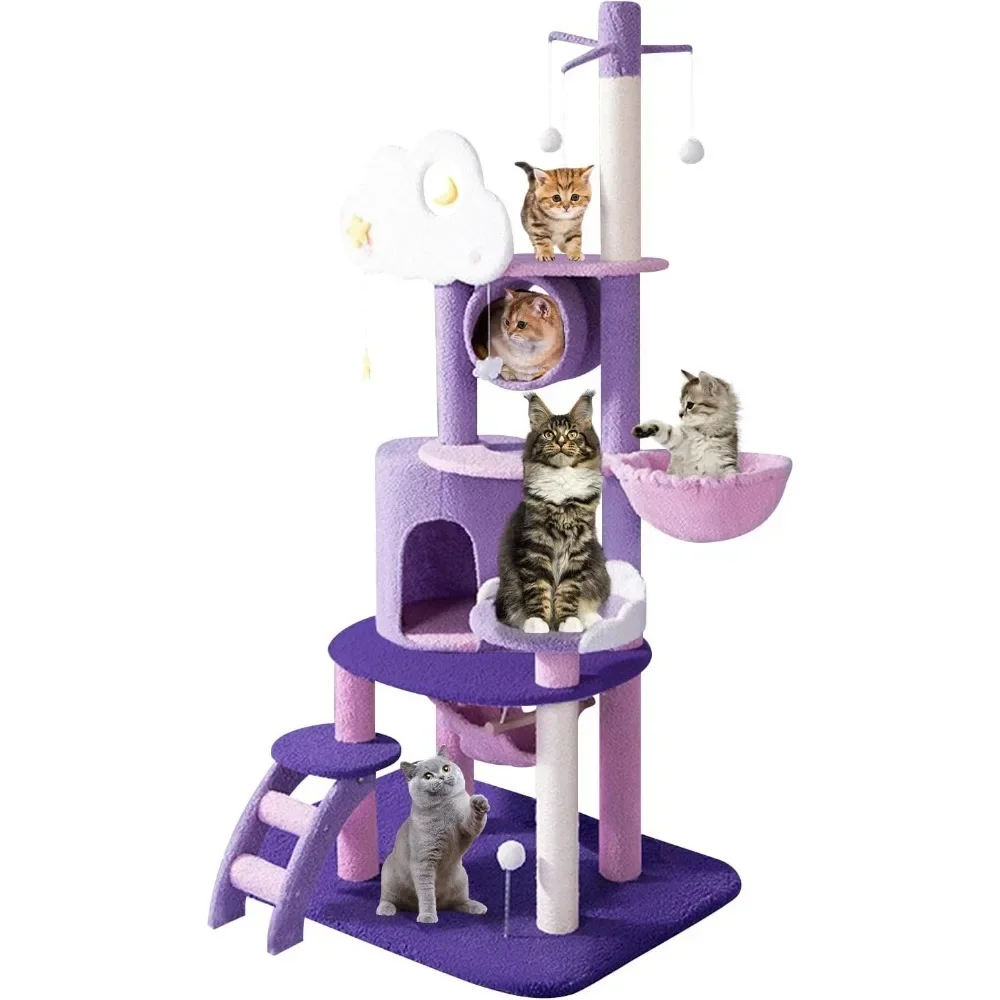 

Cat Tree Tower Cat Toys for Indoor Cats Cats Pet Products Things Toy Scratch Goods Scratching Free Shipping Supplies Home Garden