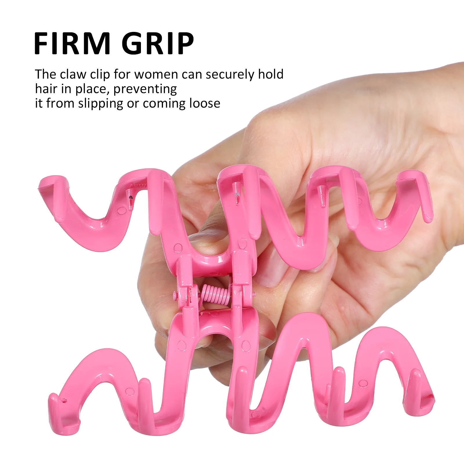 

8 pcs Clips For Women Wavy Clip Set Firm Grip Smooth Lightweight For Thick Long Hair Hair Accessories