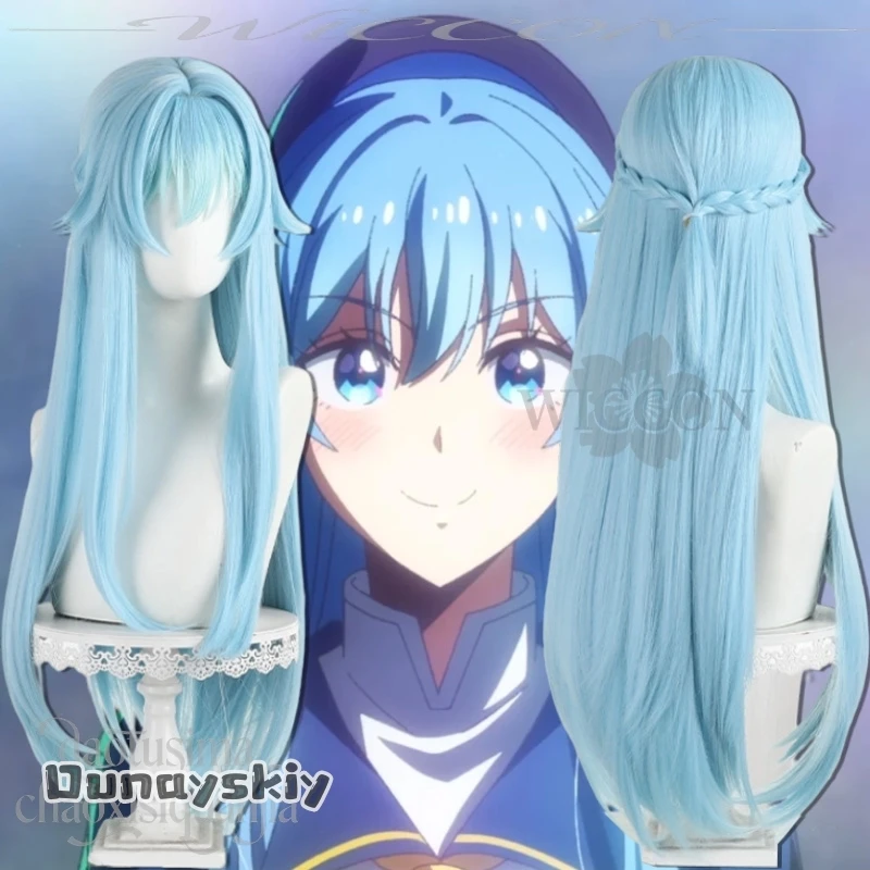¡Nuevo anime un último jefe salvaje aparece! Cosplay Hemera@Dina pelo largo azul pelucas de dibujos animados sombreros pelo Halloween fiesta de Navidad
