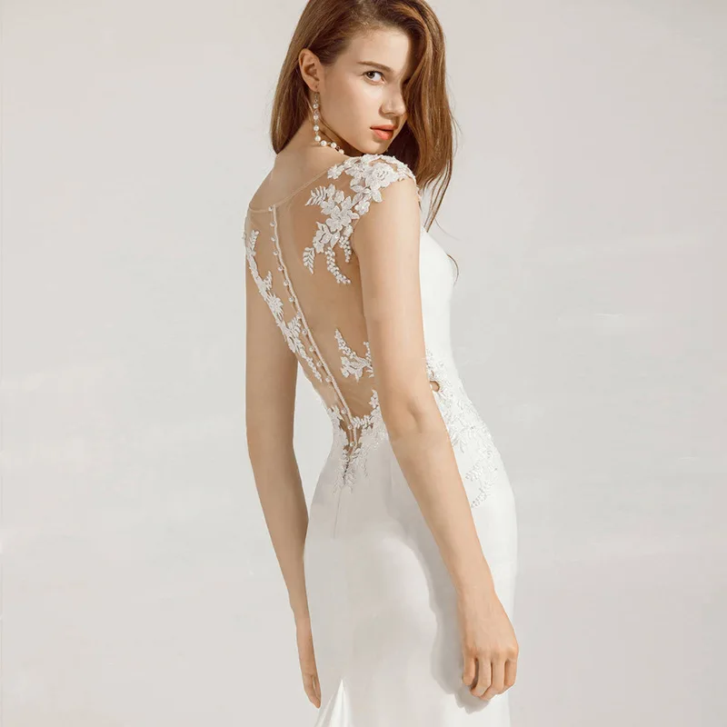 Sirena Sweetheart abiti da sposa Appliques Vintage abiti da festa elegante Sexy collo Backless abito da sera madre sposa