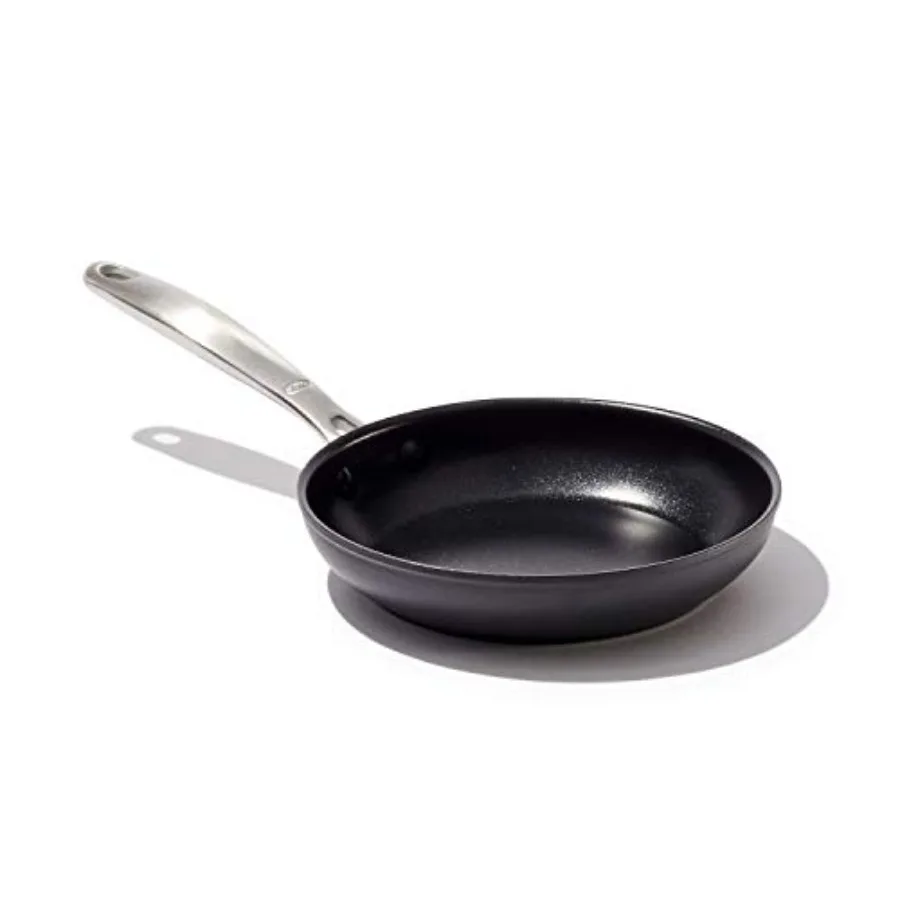 

8 Frying Pan Skillet PFAS-Free Ceramic Nonstick Cookware with Hard Anodized Finish Scratch Resistant Stainless Steel Handle Erg